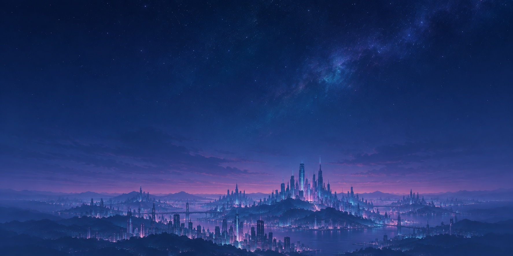 Neon Rooftops world landscape