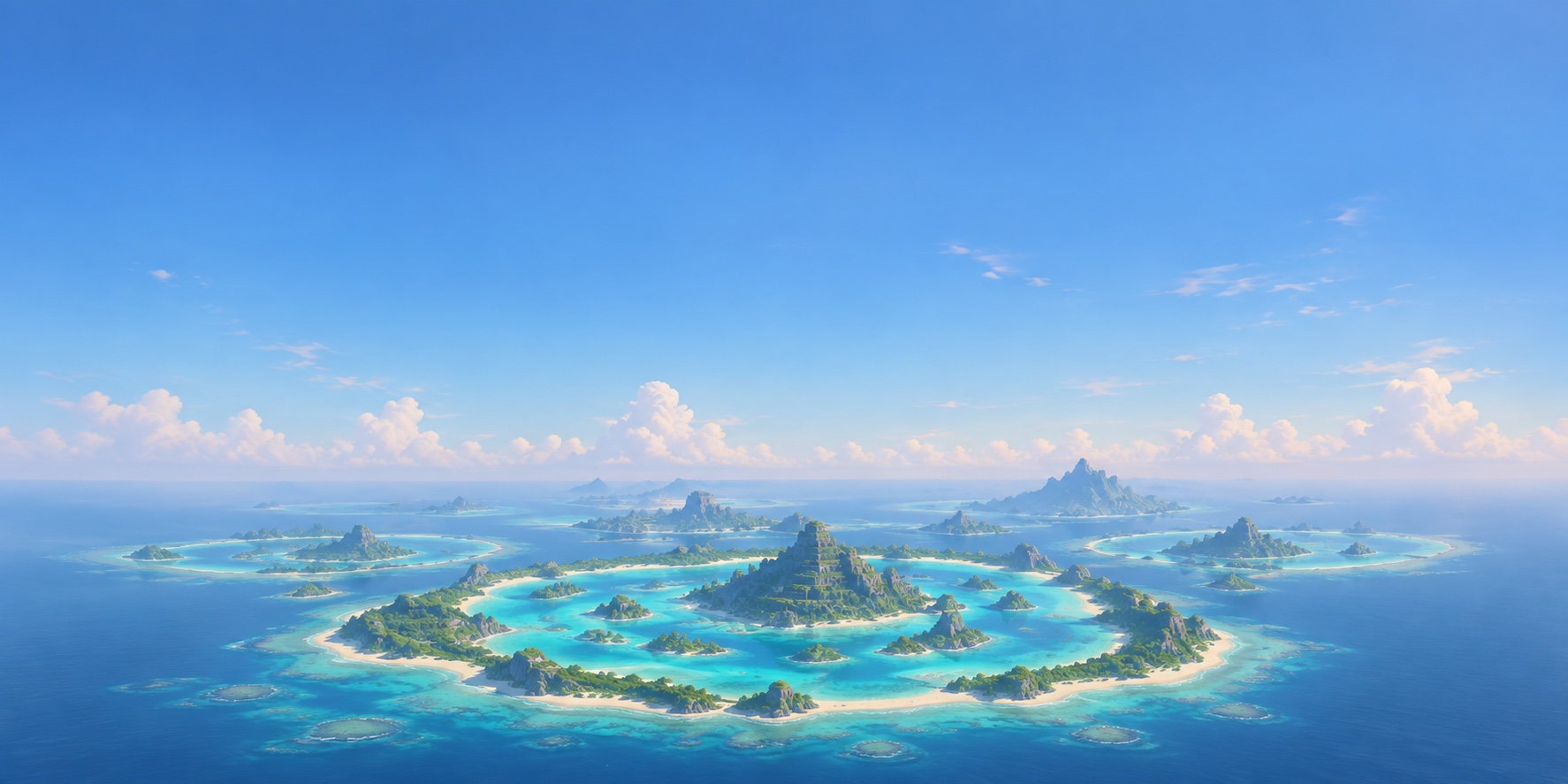 Palm Atoll world landscape