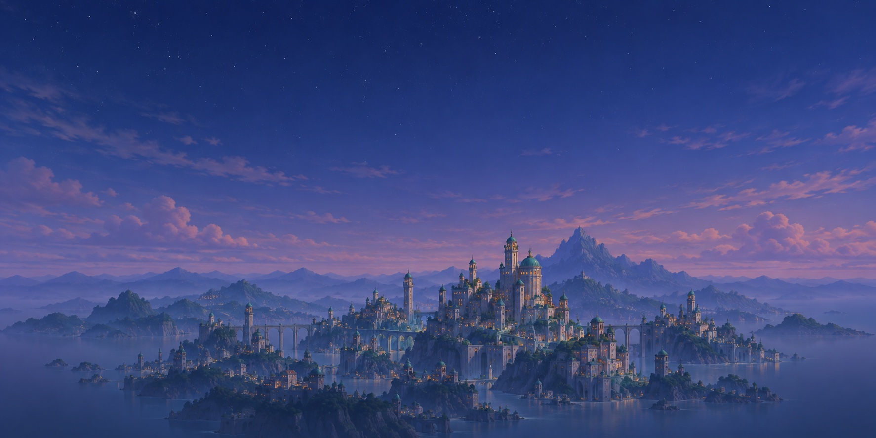 Tower Town world landscape